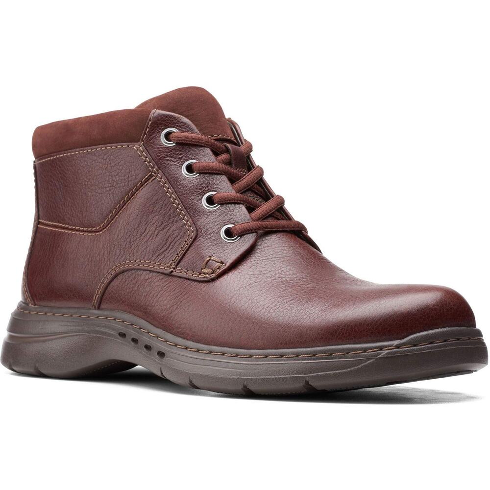 NWT Clarks Un Brawley Pace Mahogany Tumbled Leather 7.5 D